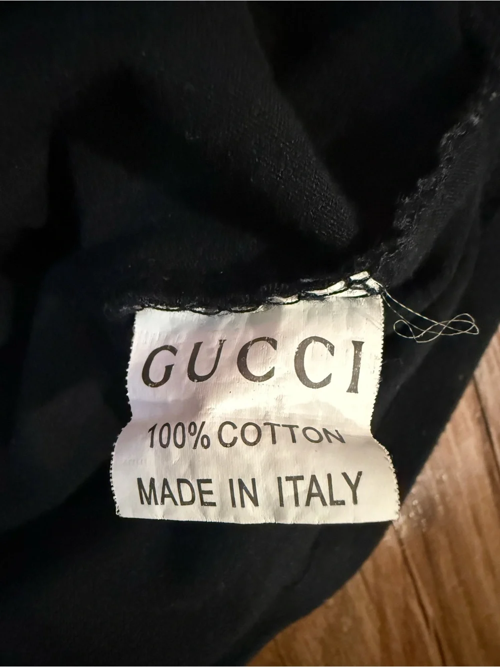 Gucci Black Long Sleeve GG Pattern shirt with historic 